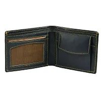 Designer Black Artificial Leather Two Fold Wallet For Men-thumb1