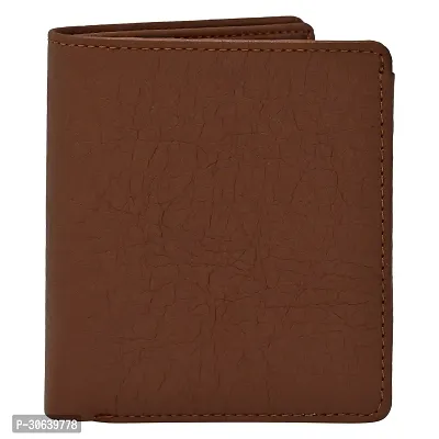 Designer Brown Artificial Leather Two Fold Wallet For Men-thumb0