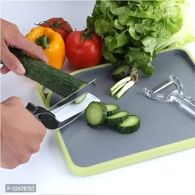 2 in 1 Food Chopper Slicer Vegetable Scissor Knife-thumb3