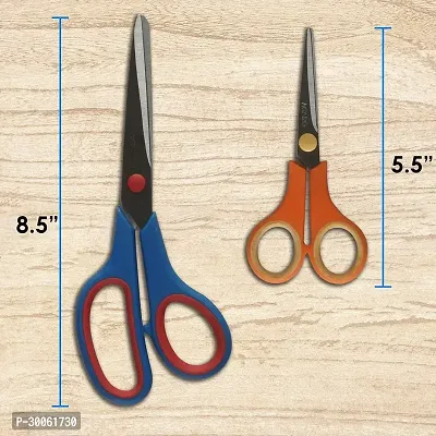 Useful Trendy Multipurpose Office Scissors 8.5 Inches And 5.5 Inches- Set Of 2-thumb0