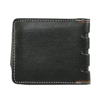 Designer Black Artificial Leather Solid Two Fold Wallet For Men-thumb4