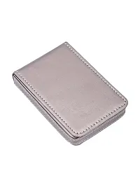 Designer Silver Artificial Leather Card Holder For Men-thumb4