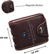 Designer Brown Artificial Leather Two Fold Wallet For Men-thumb2