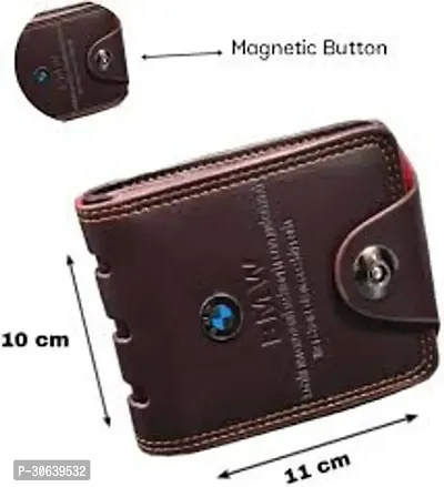 Designer Brown Artificial Leather Two Fold Wallet For Men-thumb3