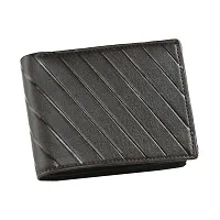 Designer Black Artificial Leather Solid Two Fold Wallet For Men-thumb1