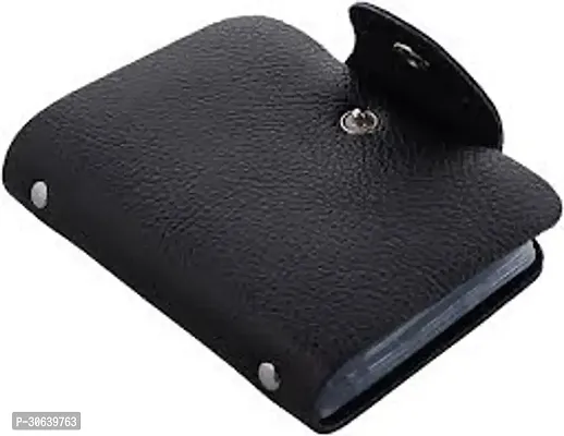 Designer Black Artificial Leather Card Holder For Men-thumb0