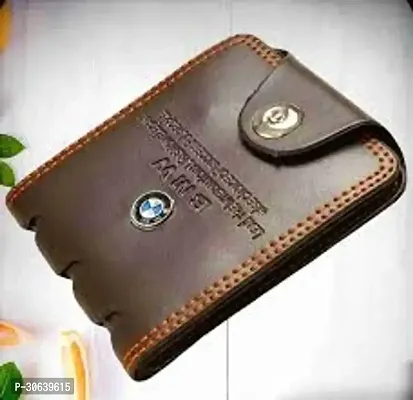 Designer Brown Artificial Leather Two Fold Wallet For Men-thumb0