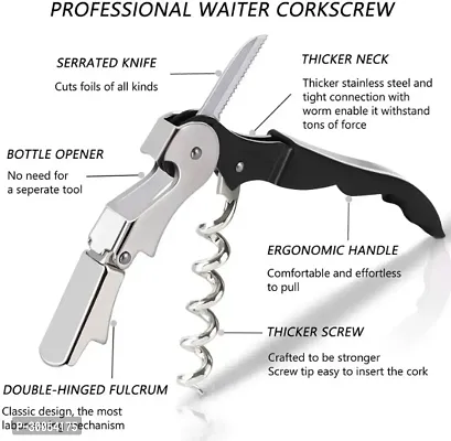 Waiter Corkscrew Wine Opener With Foil Cutter-thumb3