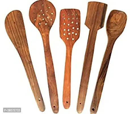 5 Pcs Wooden Handcrafted Cooking Tools-thumb0