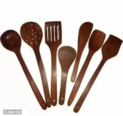 Beautiful Wooden Spatula Set Of 7-thumb0