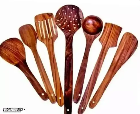 7 Wooden cooking tools Handy Wooden Serving and Cooking Spoons-thumb2