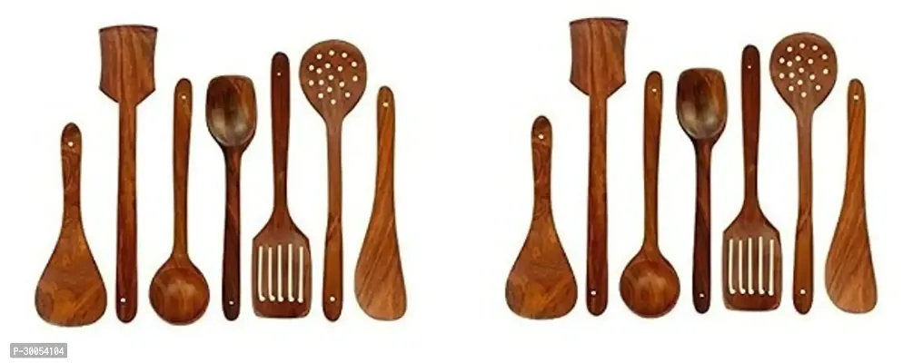 Wooden Spatulas Cooking Spoon Set Of 14-thumb0