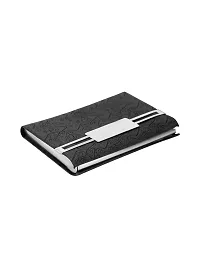 Designer Black Artificial Leather Textured Card Holder For Men-thumb4