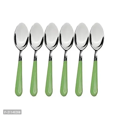 Durable Half Steel Half plastic Spoons Pack Of 6-thumb0