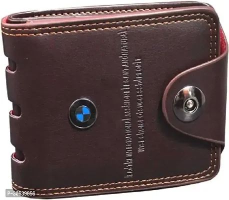 Designer Brown Artificial Leather Two Fold Wallet For Men-thumb0