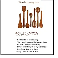 Durable Handmade Non Stick Wooden Cooking Spatulas Set Of 7-thumb1