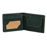 Designer Green Artificial Leather Solid Two Fold Wallet For Men-thumb1