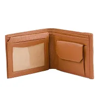 Designer Brown Artificial Leather Three Fold Wallet For Men-thumb2