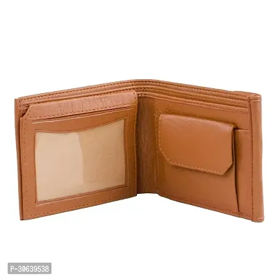 Designer Brown Artificial Leather Three Fold Wallet For Men-thumb3