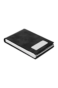 Designer Black Artificial Leather Textured Card Holder For Men-thumb4