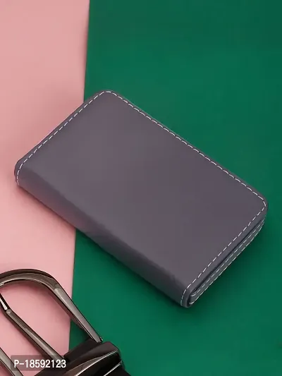 Designer Brown Artificial Leather Textured Card Holder For Men