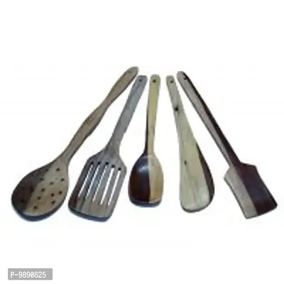 Trendy Set Of 5 Wooden Kitchen Tools 10 Inches Length