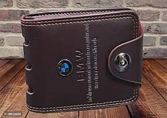 Designer Brown Artificial Leather Two Fold Wallet For Men-thumb0