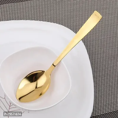 Durable Stainless Steel Golden Spoons Combo Of 6-thumb4