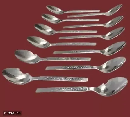 12 Pieces Stainless Steel Dinner/ Table Spoons cutlery  flatware set-thumb0