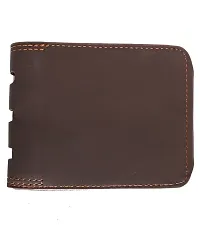 Designer Brown Artificial Leather Two Fold Wallet For Men-thumb2