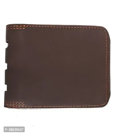 Designer Brown Artificial Leather Two Fold Wallet For Men-thumb3