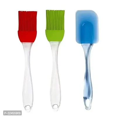 2 Silicon Ghee Brush And 1 Spatula