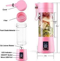 Royal Step Portable Electric Usb Juice Maker Juicer Bottle Blender Grinder Mixer Mix Color 4 Blade-thumb2