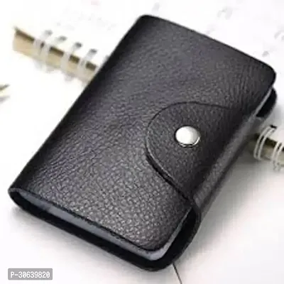 Designer Black Artificial Leather Card Holder For Men-thumb0