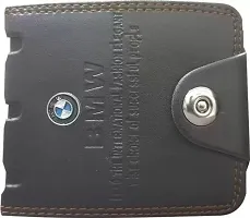 Designer Black PU Solid Two Fold Wallet For Men-thumb1