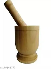 Useful Wooden Okhli Mortar And Pestle Set-thumb3