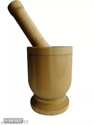 Useful Wooden Okhli Mortar And Pestle Set-thumb4