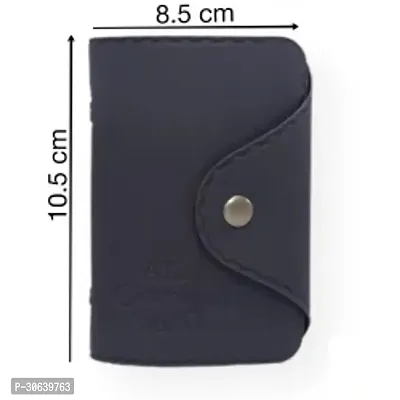 Designer Black Artificial Leather Card Holder For Men-thumb3