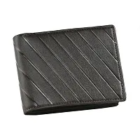 Designer Black Artificial Leather Two Fold Wallet For Men-thumb1