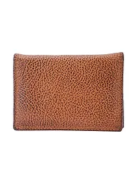 Designer Tan Artificial Leather Textured Card Holder For Men-thumb1