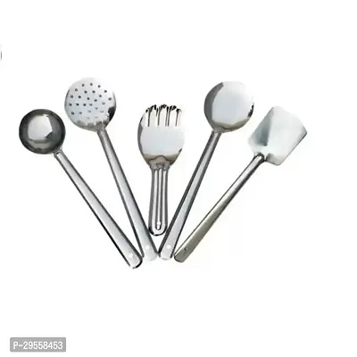 Steel Cooking Tools Mix Design For Kitchen Pack Of 5-thumb0