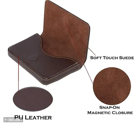 Designer Brown Artificial Leather Card Holder For Men-thumb5