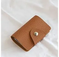 Designer Brown Artificial Leather Card Holder For Men-thumb1