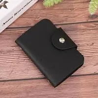 Designer Black Artificial Leather Card Holder For Men-thumb1