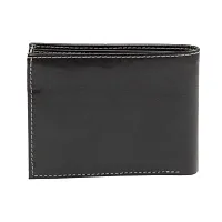 Designer Black Artificial Leather Solid Two Fold Wallet For Men-thumb1