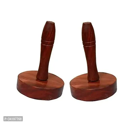 Set of 2 Wooden Handmade Kitchen Tool/Masher/Presser/Paratha Sekhni/Traditional Wooden Paratha Masher - Perfect for Fluffy Parathas-thumb0