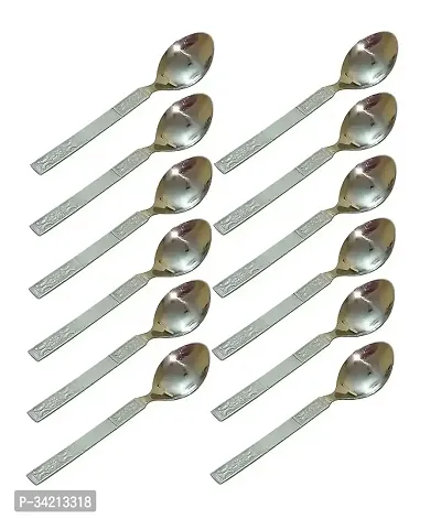 Set Of 12 Stainless Steel Dinner Table Spoons-thumb0