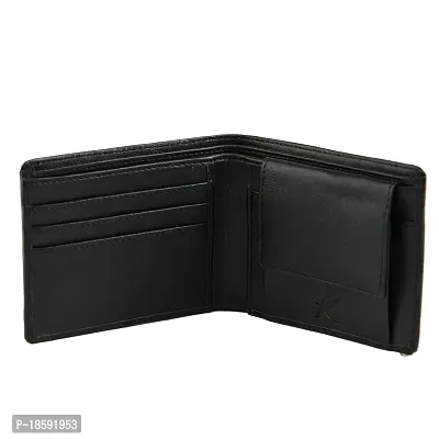 Designer Black Artificial Leather Solid Two Fold Wallet For Men-thumb3