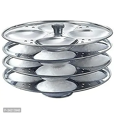 16 Cavities Idli Making Stand 4 Plates Idli Stand Pack Of 4 Idli Plates-thumb0