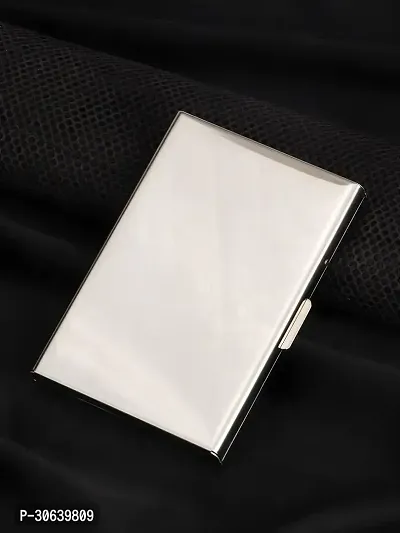 Designer Silver Artificial Leather Card Holder For Men-thumb0